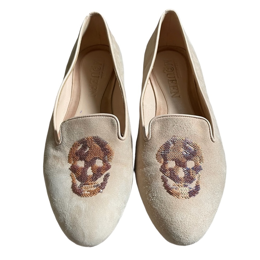 Alexander McQueen Sequin Skull Flats